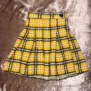 PrettyLittleThing Yellow Plaid Skirt